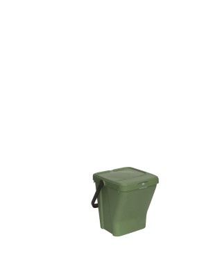 Bidone con coperchio verde Ecotop lt.35 - SSS