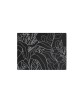 Tovaglietta nero grafica tropicale 31x41 cm 6 pezzi