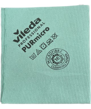 PANNO IN MICROFIBRA+POLIURETANO PURMICRO 35X38 VERDE (5 PZ.) - VILEDA